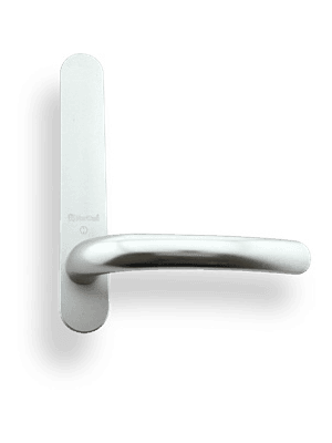 Dörrhandtag skylt silver