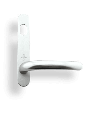 Utvändigt handtag cylinder silver