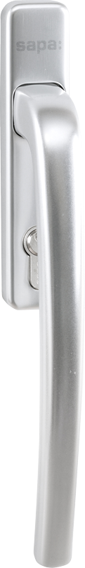 Standardhandtag cylinder skjutdörr silver